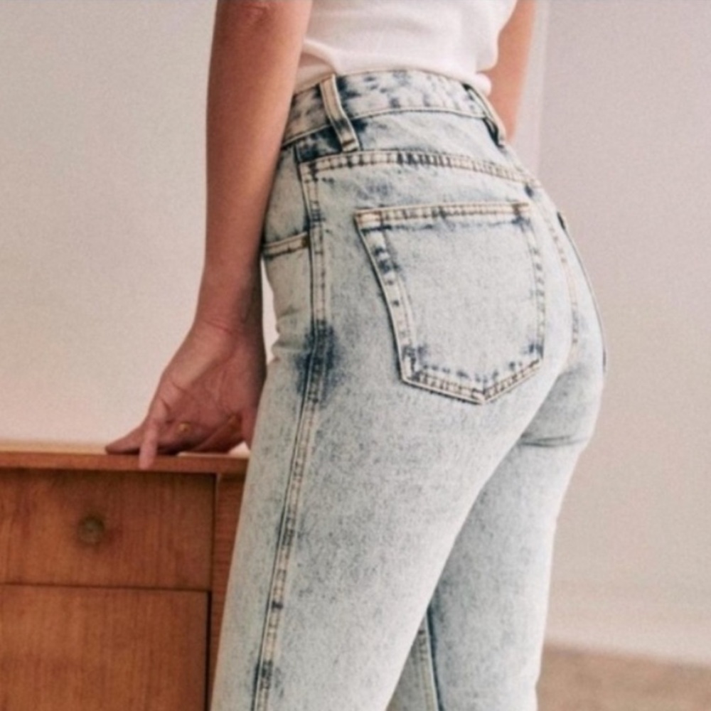 SEZANE Le Brut Denim Jeans in Edge Blue sz 27 NWT & SOLD OUT ONLINE - Picture 1 of 12